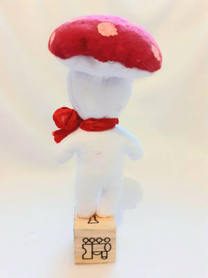 Toadstool with Red Bow