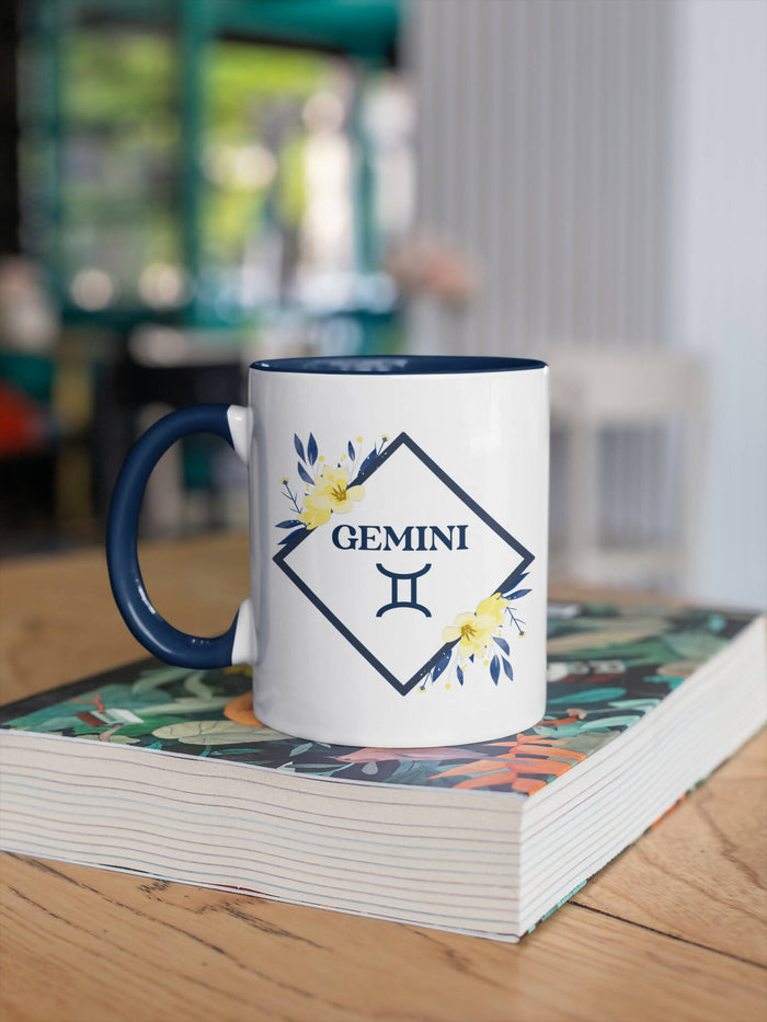 Gemini 11oz Floral Mug & Coaster Set