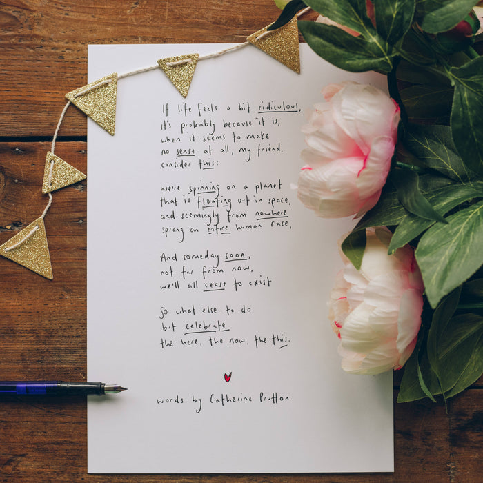Consider This handwritten poem