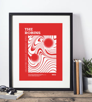 Hull KR - Inspired Psychedelic Art Print in Red