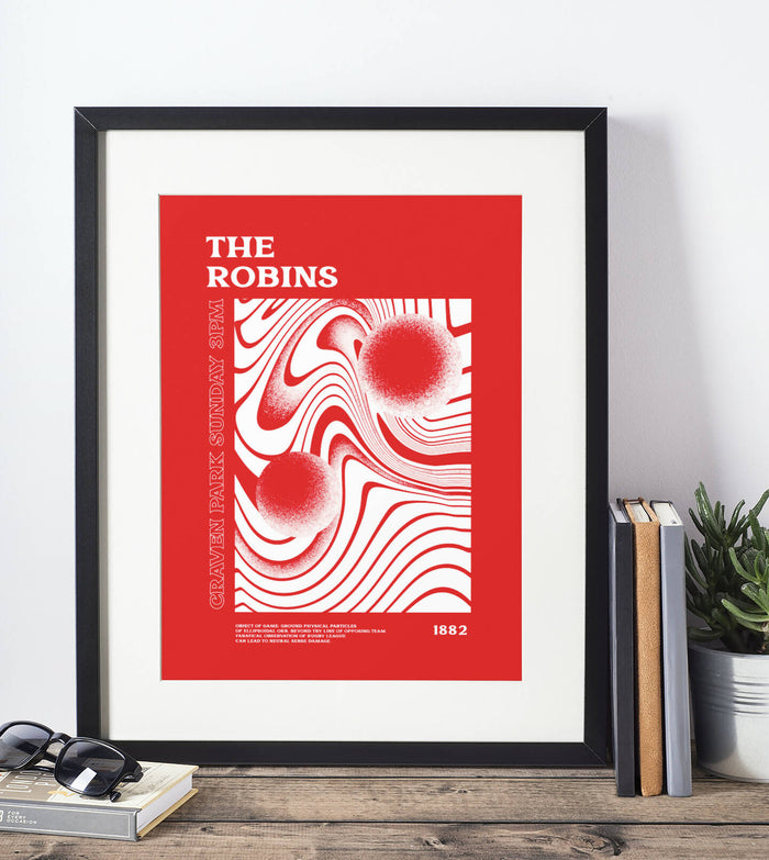 Hull KR - Inspired Psychedelic Art Print in Red