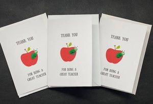Thank you for being a Great Teacher - Pom Pom greeting card