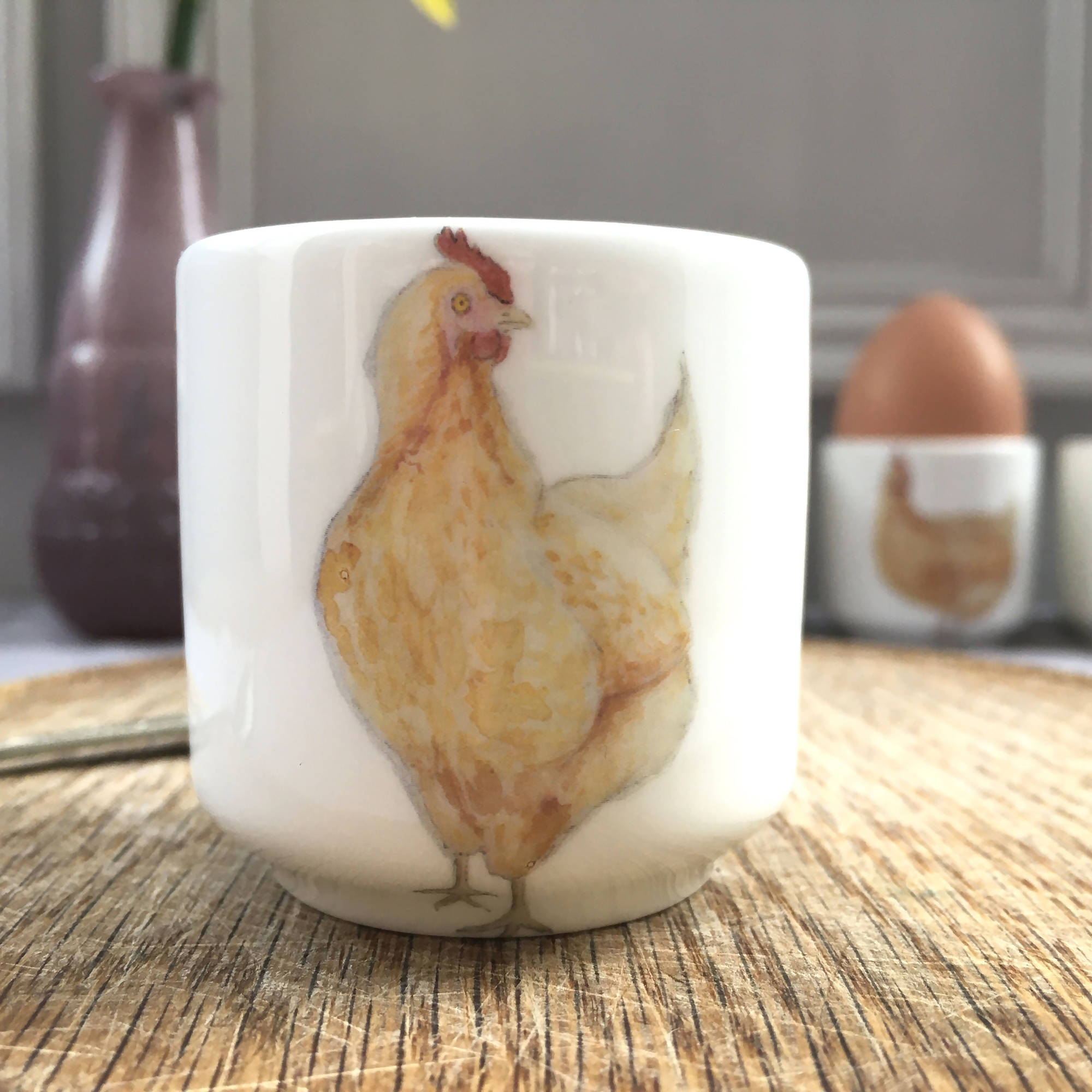 Charming Hen Eggcups | Elegant Ceramic | Art & Soul