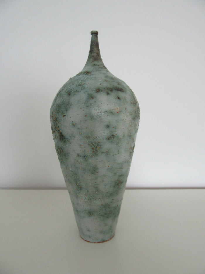 Grogged stoneware bottle