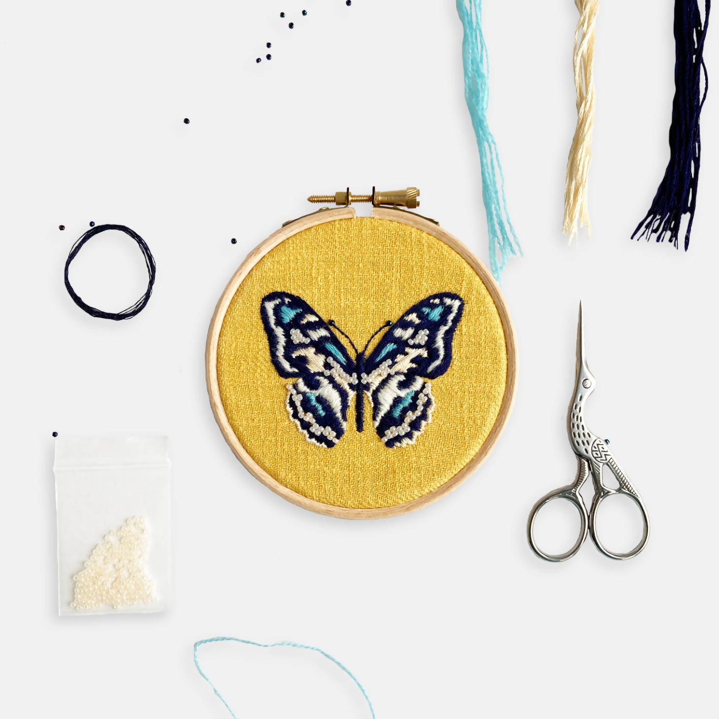 Butterfly Modern Embroidery Kit | Perfect for Beginners | Art & Soul