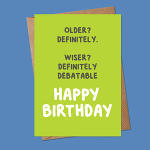 Birthday Greetings Card - Various Designs