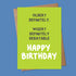 Birthday Greetings Card - Various Designs