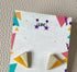 Triangle Wooden Yellow Opaque Resin Studs