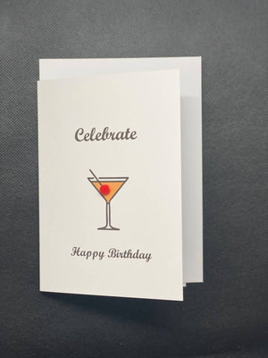 Celebrate Birthday Cocktail - Pom Pom greeting card