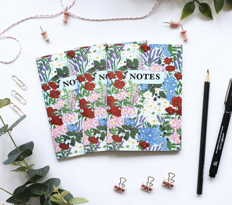 British Wildflower Mini A6 Notebook