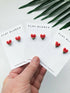 Red Heart Studs - Cute Handmade Earrings | Art & Soul