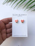 Peach Heart Studs