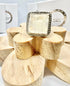 White moonstone square ring size O