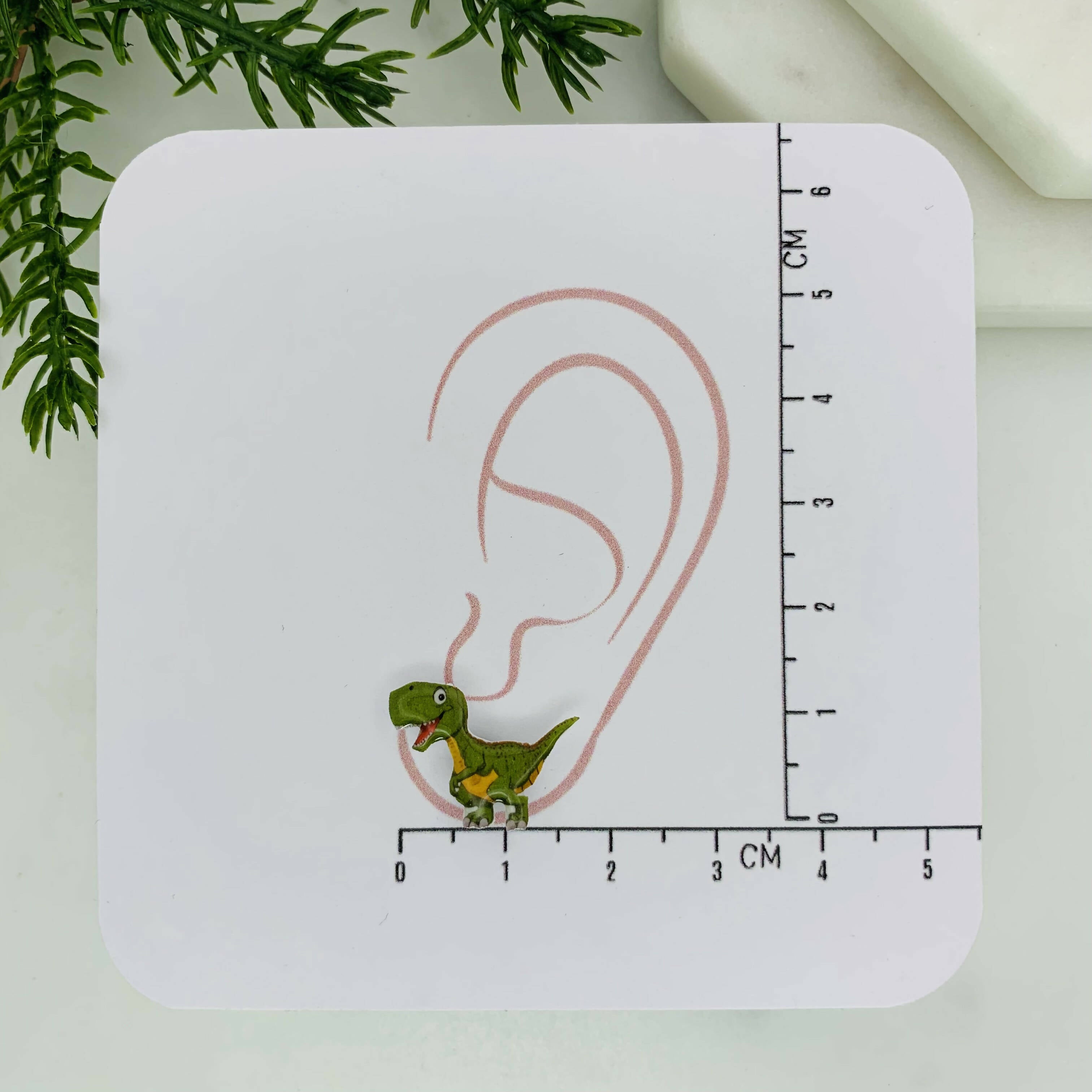 T-Rex Tyrannosaurus Dinosaur Stud Earrings