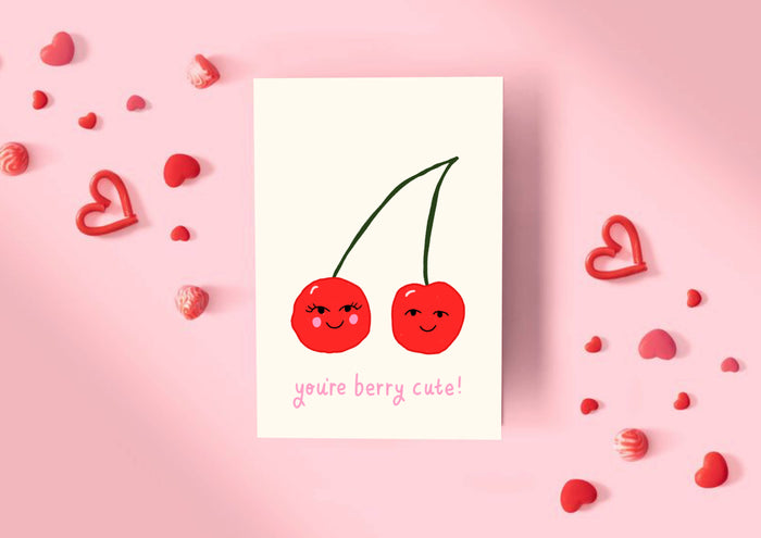You’re Berry cute pun card