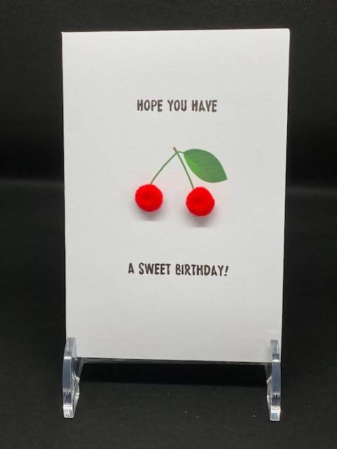 Sweet Birthday- Pom Pom Greeting card