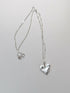 Hammered Heart Sterling Silver Pendant - Handmade