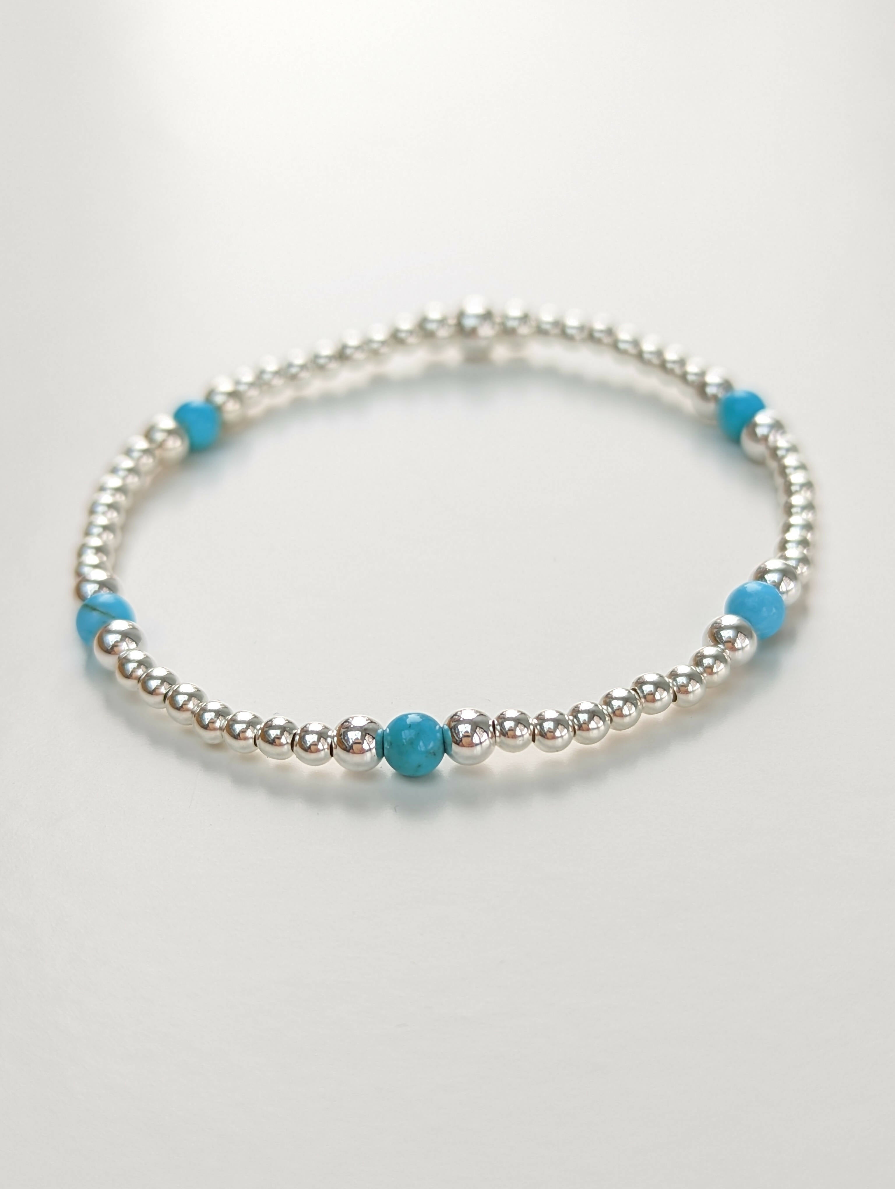 Turquoise satellite bracelet - Handmade