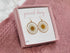 Daisy Circle Earrings Gold Plated