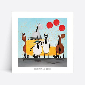 Only Ewes And Horses - 10” Print