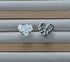 Sterling Silver Hammered Heart Studs - Handmade