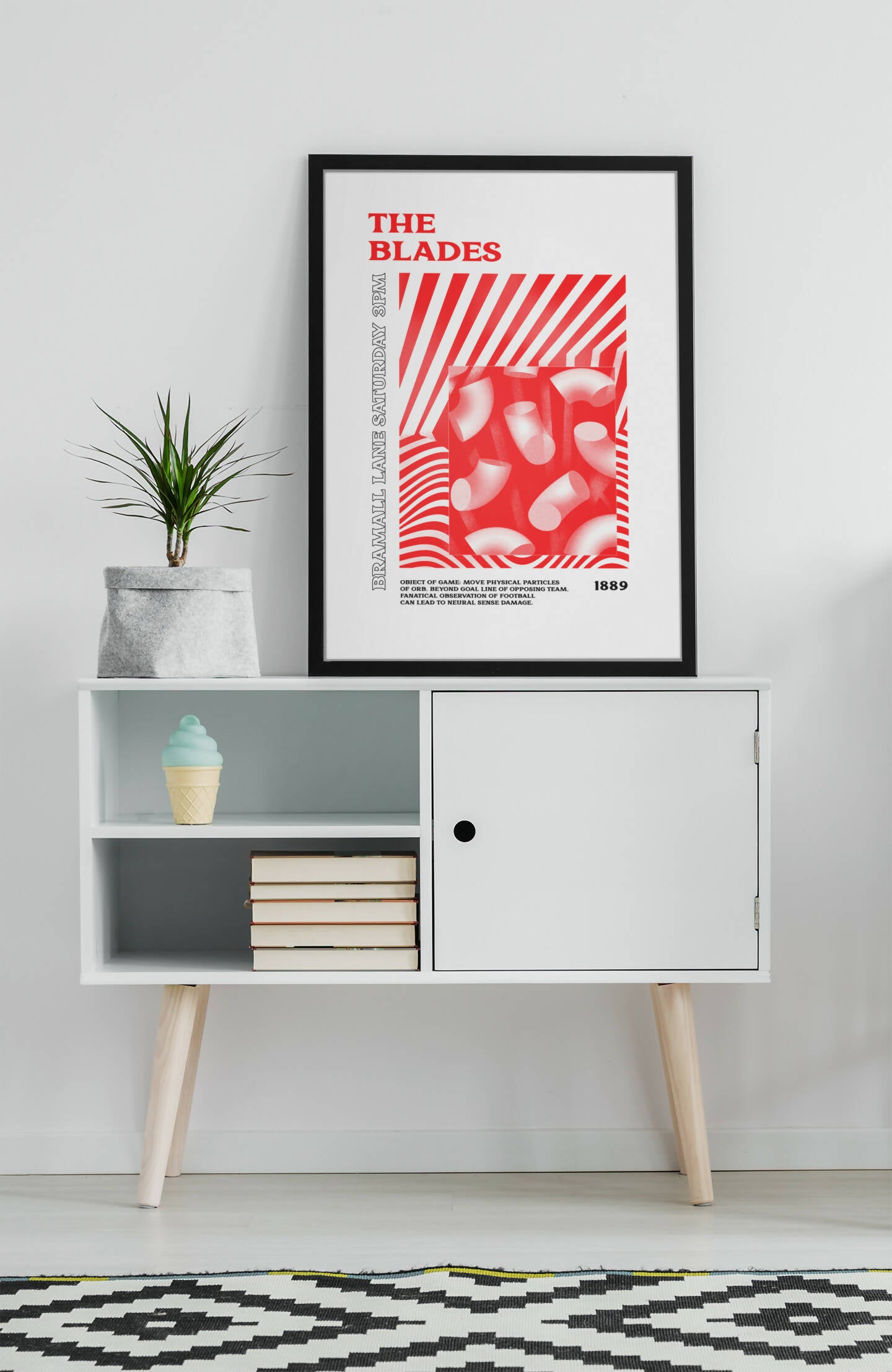 Sheffield United Inspired Psychedelic Art Print in Team Colours