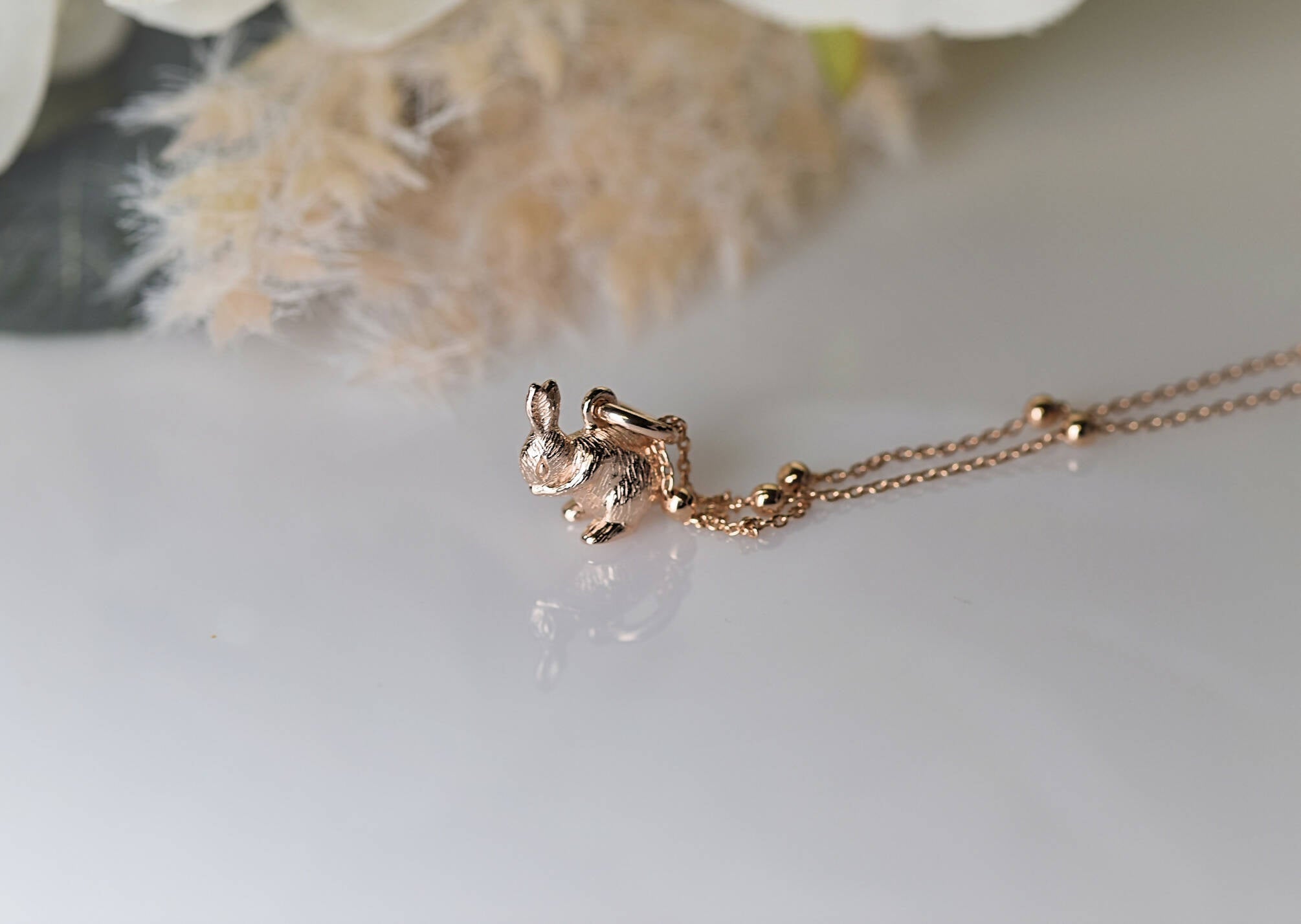 Rose Gold Bunny Necklace