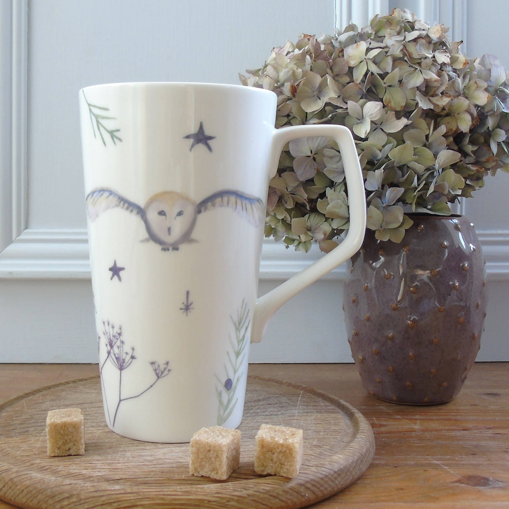 Tall Cone Barn Owl Mug