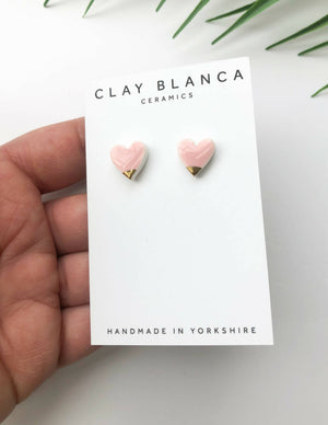 Baby Pink Heart studs