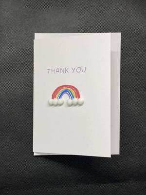 Thank you Rainbow - Pom Pom greeting card