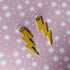 Flash Lightning Bolt Earrings in Yellow Glitter