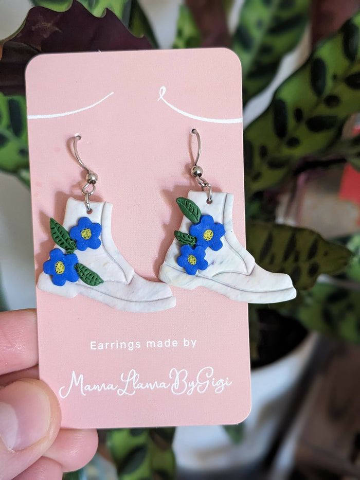 Shoes - Floral Boot Clay Earrings