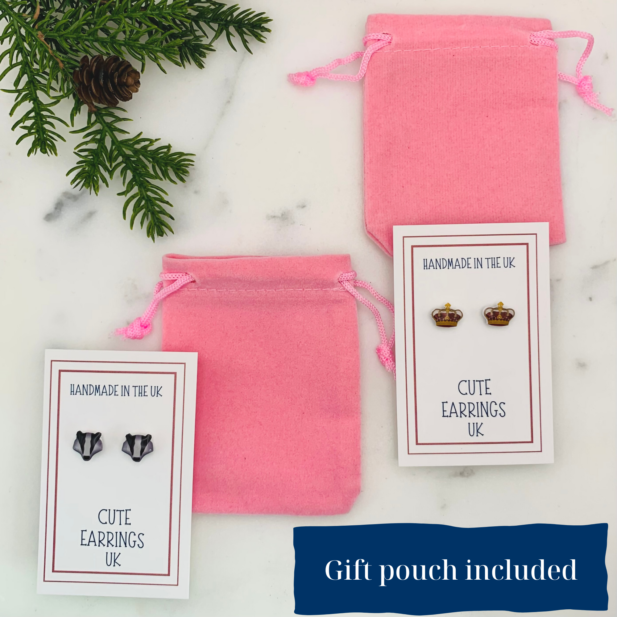 Stripy Gonk Stud Earrings