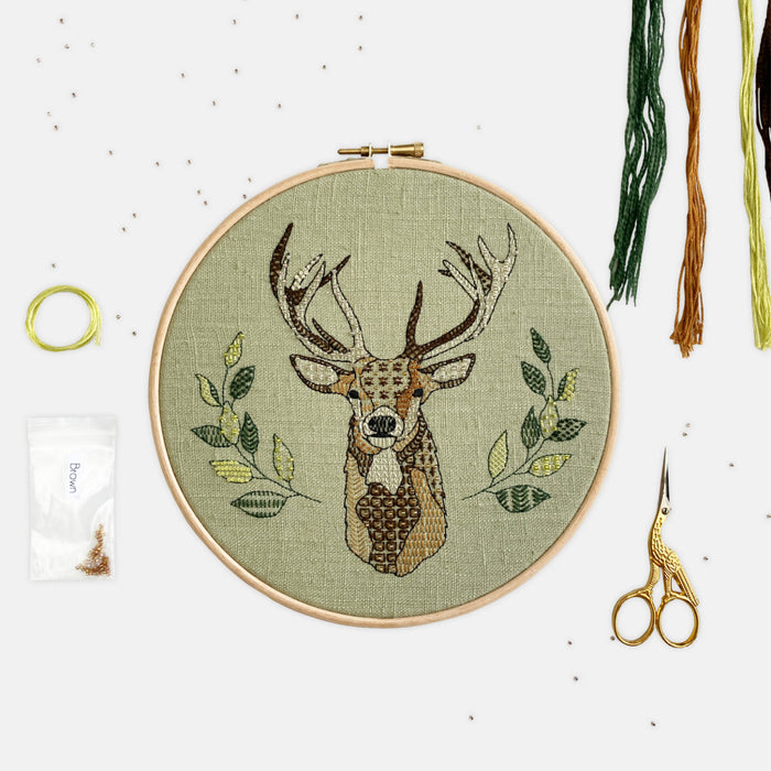 Stag Modern Embroidery Kit