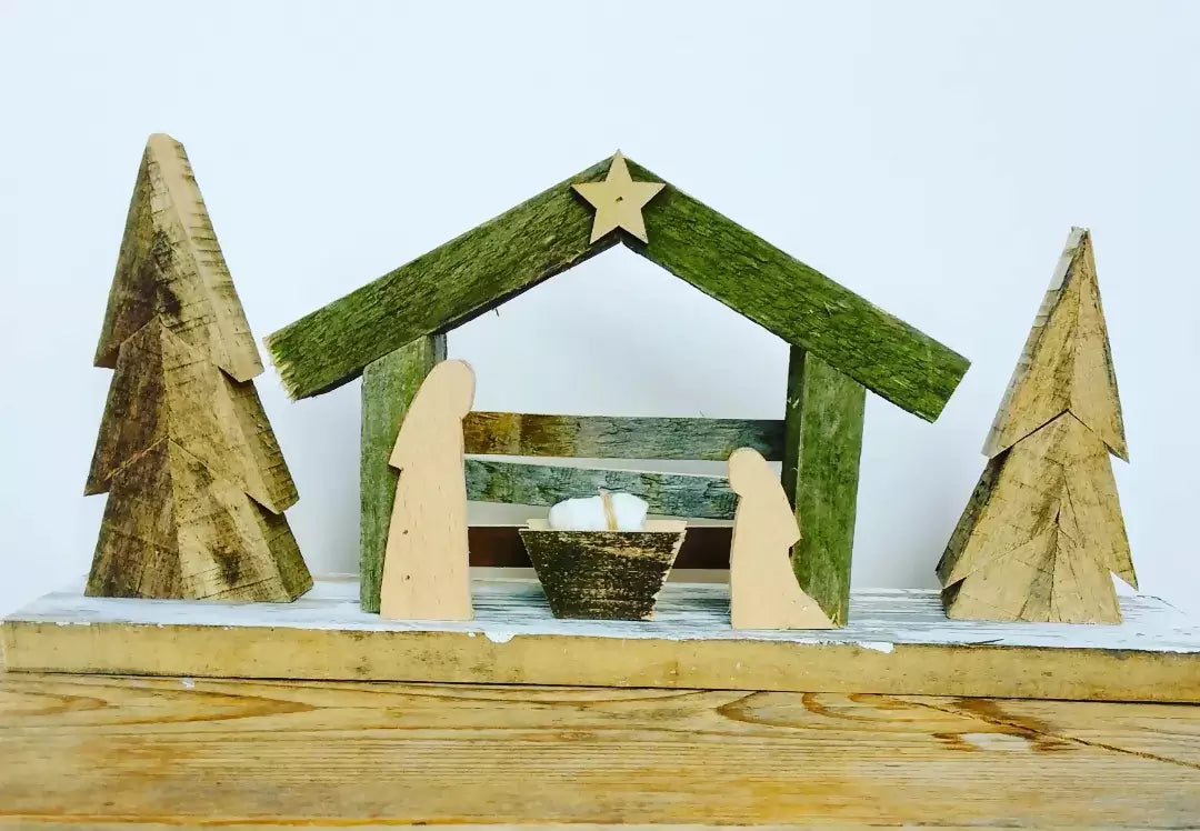 Rustic Nativity Scene