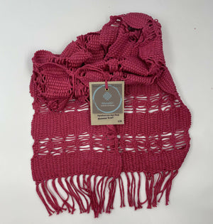 Handwoven Hot Pink Shimmer Scarf