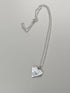 Hammered Heart Sterling Silver Pendant - Handmade