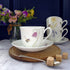 Fine Bone China Spring Flowers Teacup and Saucer