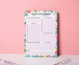 Daily Planner tear off desk pad- A5