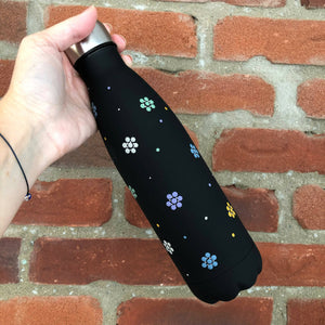 Hand Painted Dot Mandala Thermal Water Bottle: Ditsy Floral