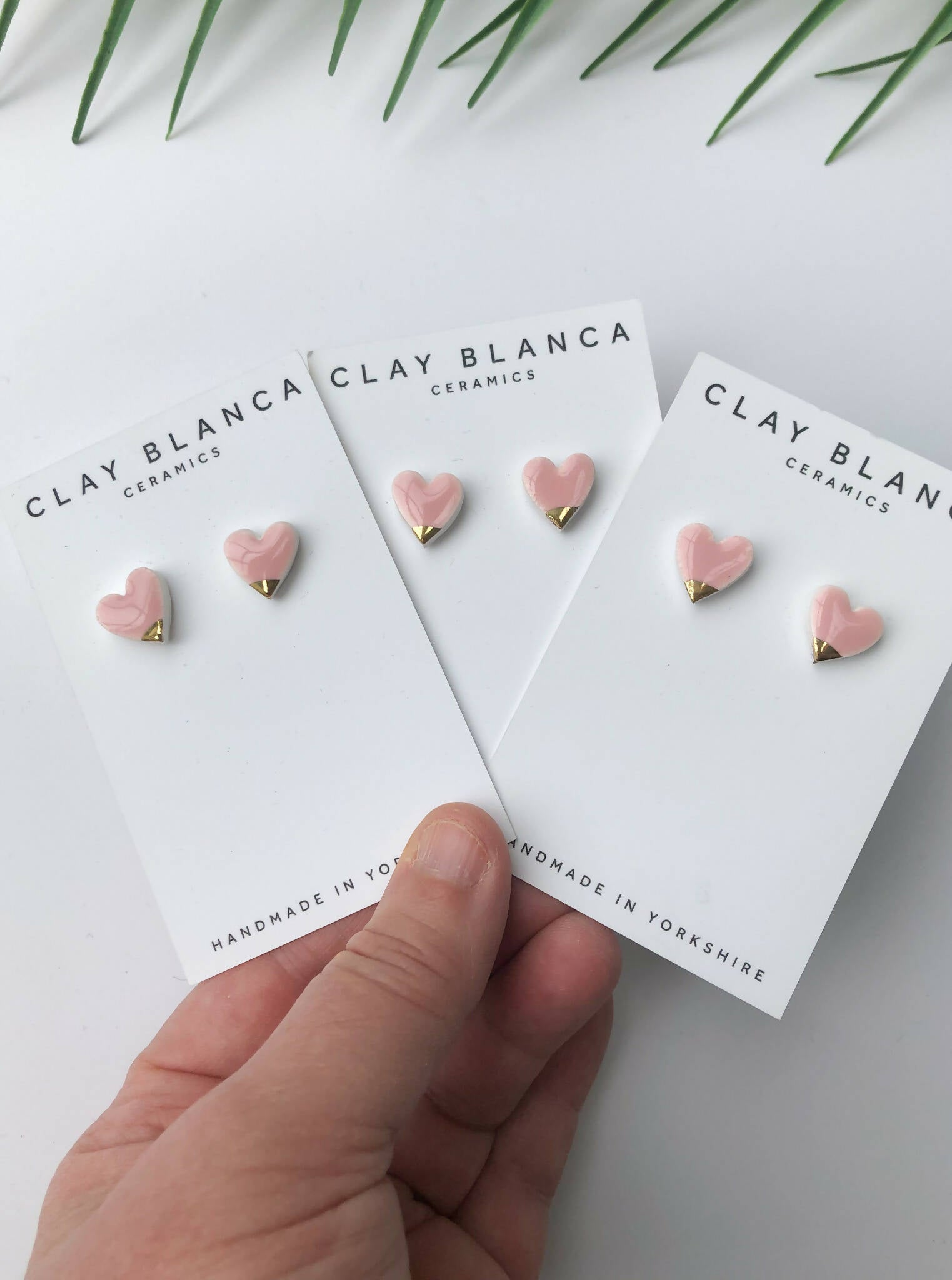 Baby Pink Heart studs