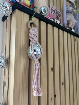 Disco Ball Hanger-Pastel Pink