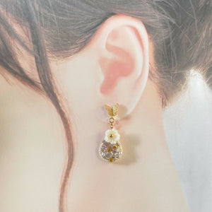 Butterfly Stud Crystal Embroidery Earrings