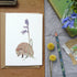 Hedgehog and Bluebell Card