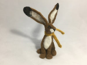 Brown Hare Needle Felted Sculpture