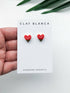 Red Heart Studs - Cute Handmade Earrings | Art & Soul