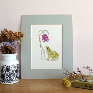 Frog and Fritillary Giclee print