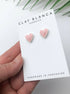 Speckled Pink Heart Studs | Handmade Earrings | Art & Soul