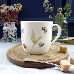 Wildflowers bone china mug