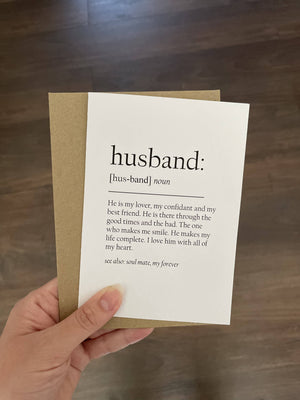 Husband Definition Card